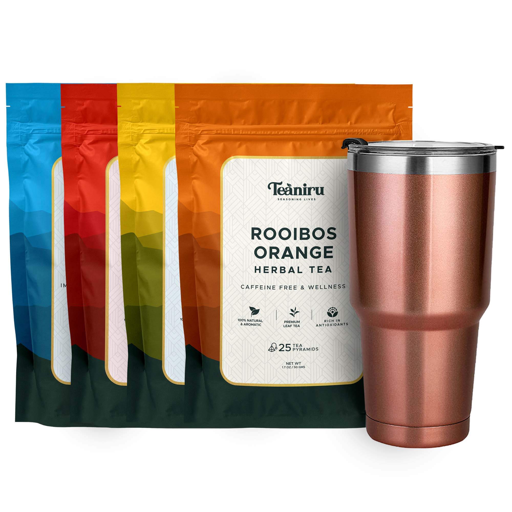 Four Guardian Tea & Thermo Travel Tumbler Bundle